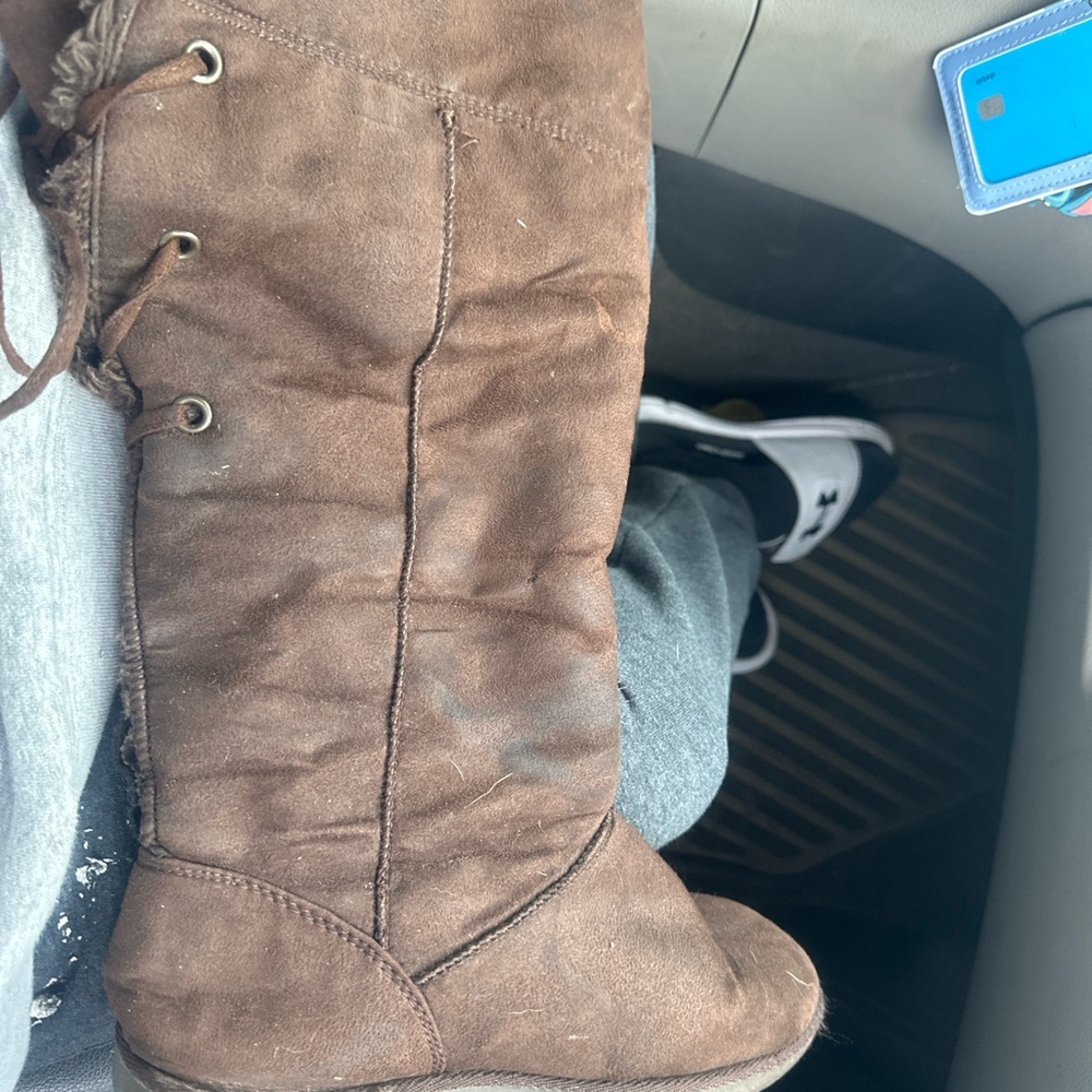 Brown Suede Boots